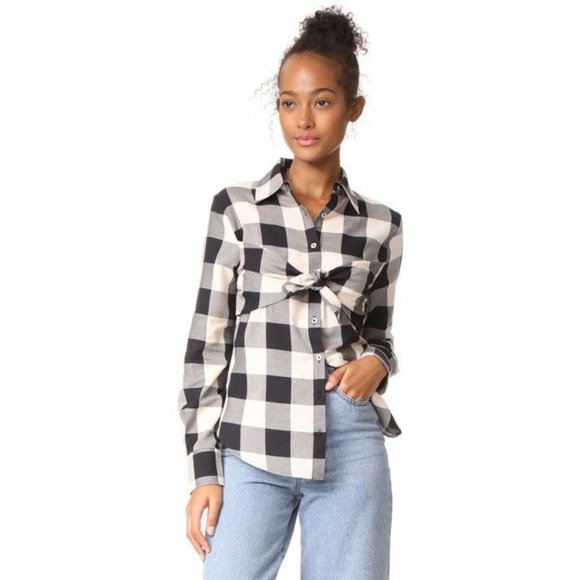 Mara Hoffman Elaine Plaid Shirt - Picture 1 of 7